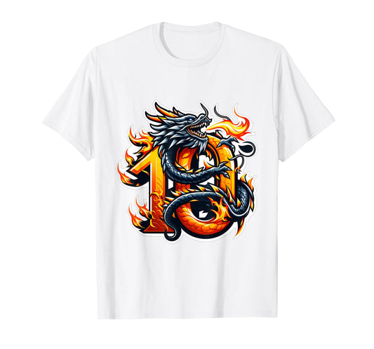 Turning 10 Years Old Dragon Birthday Party 10th Boy, Girl T-Shirt