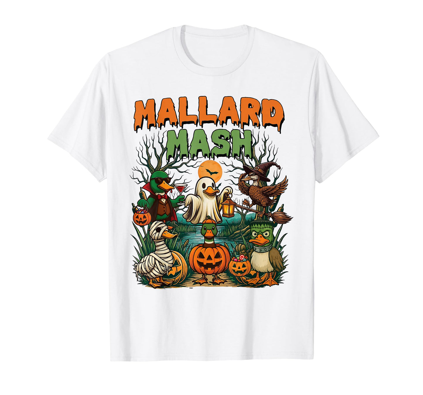 Hunting Halloween Costume Mallard Mash Funny Mallard Duck T-Shirt