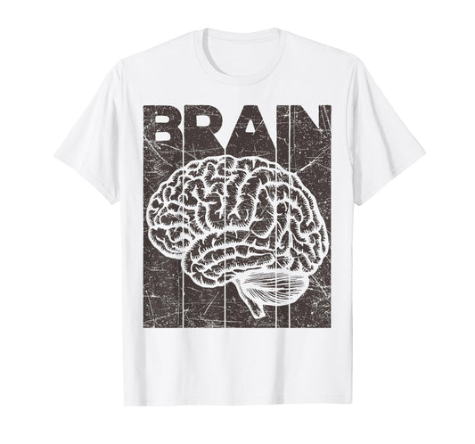 Brain Vintage Neurologist Retro Brain Section Neurology T-Shirt