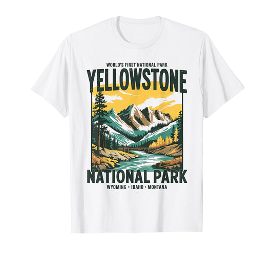 Yellowstone National Park Vintage Hiking T-Shirt
