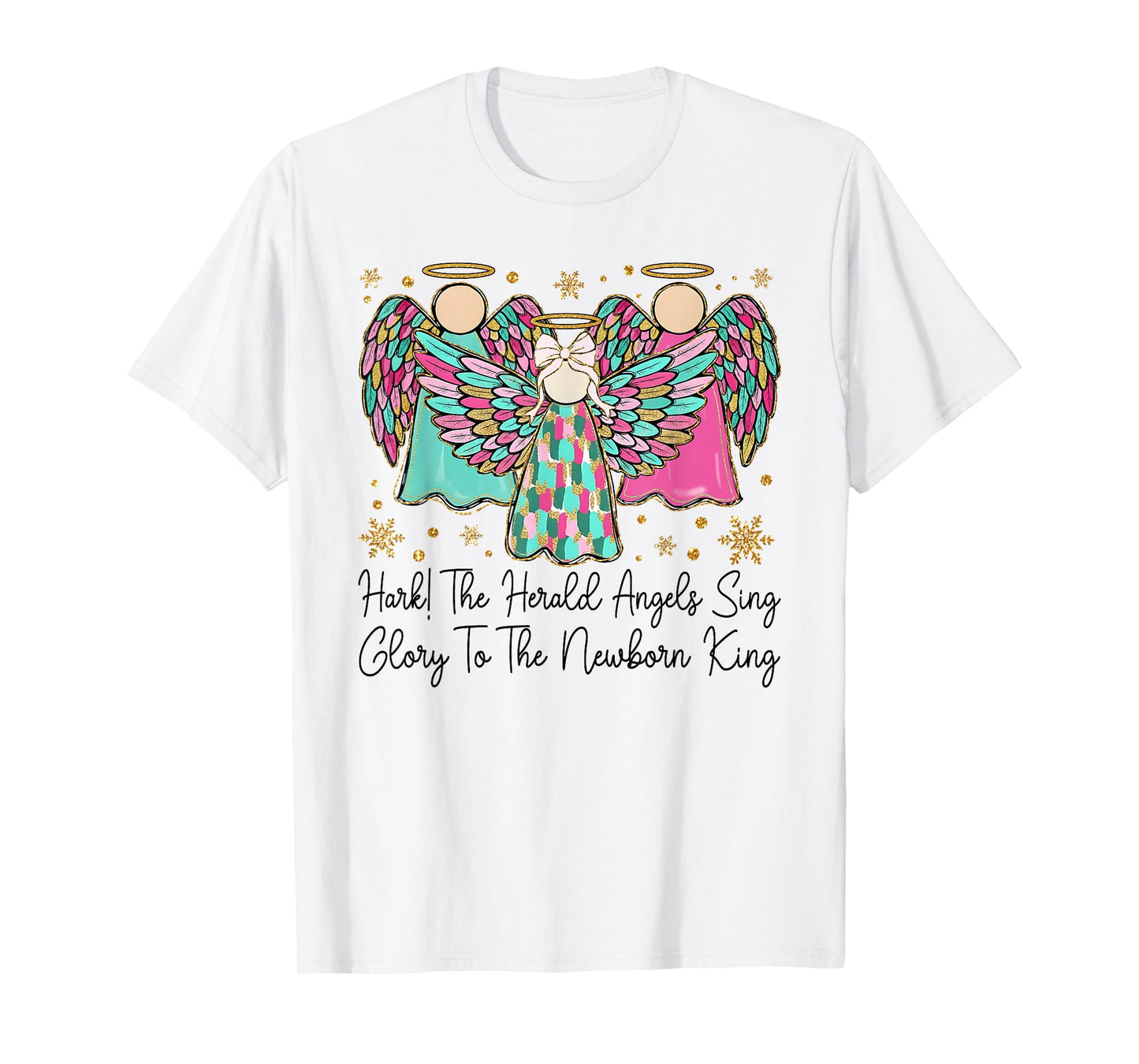 Hark The Herald Angels Sing Christmas Holiday Religious Gift T-Shirt