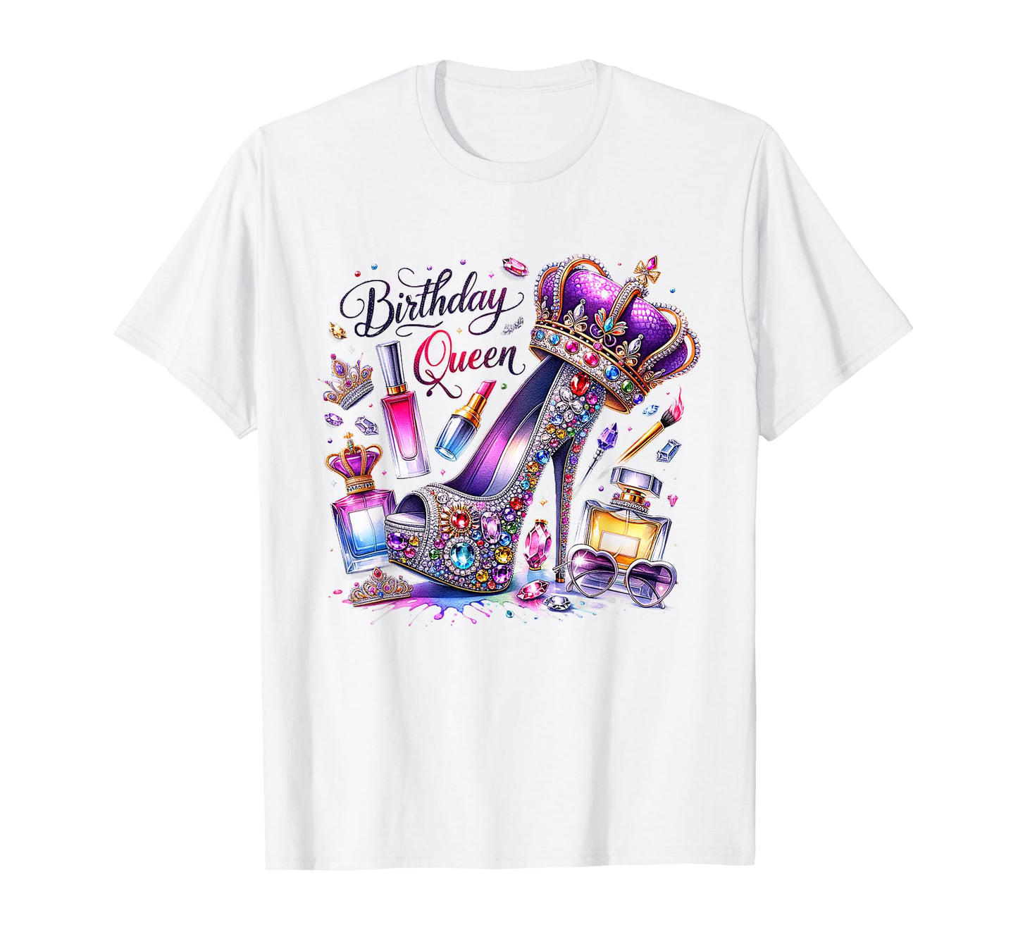 Birthday Queen Happy Birthday Party Girls Women T-Shirt