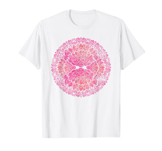 Yoga Flow Meditation Prana Art Flower Blossom Mandala Lotus T-Shirt