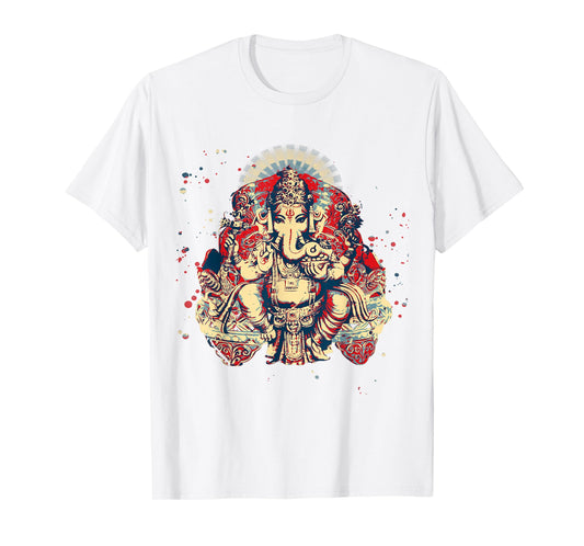 Yoga Shirts Spiritual Hindu God Ganesha T-Shirt Meditation T-Shirt