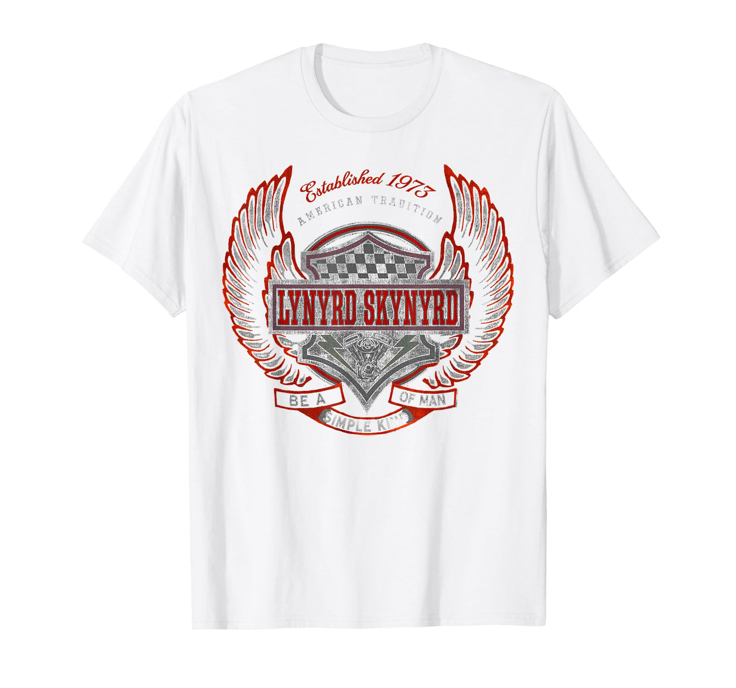 Lynyrd Skynyrd Simple Man 1973 Rally Race Car Biker Fan Rock T-Shirt