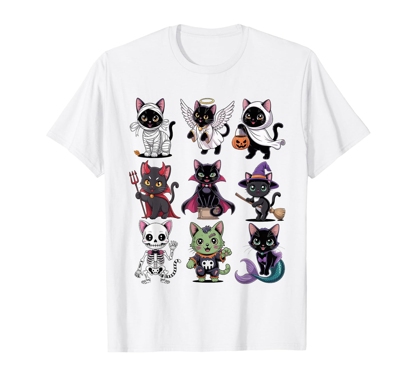 Halloween Cat T-Shirt - Spooky Kittens Costume T-Shirt