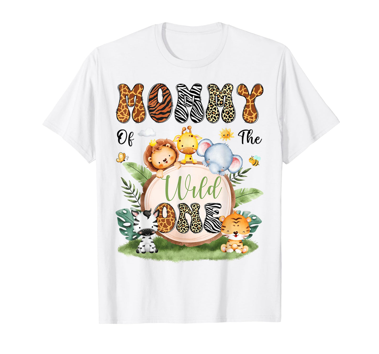 Mommy Of The Wild One Safari Jungle 1St Birthday Boy T-Shirt