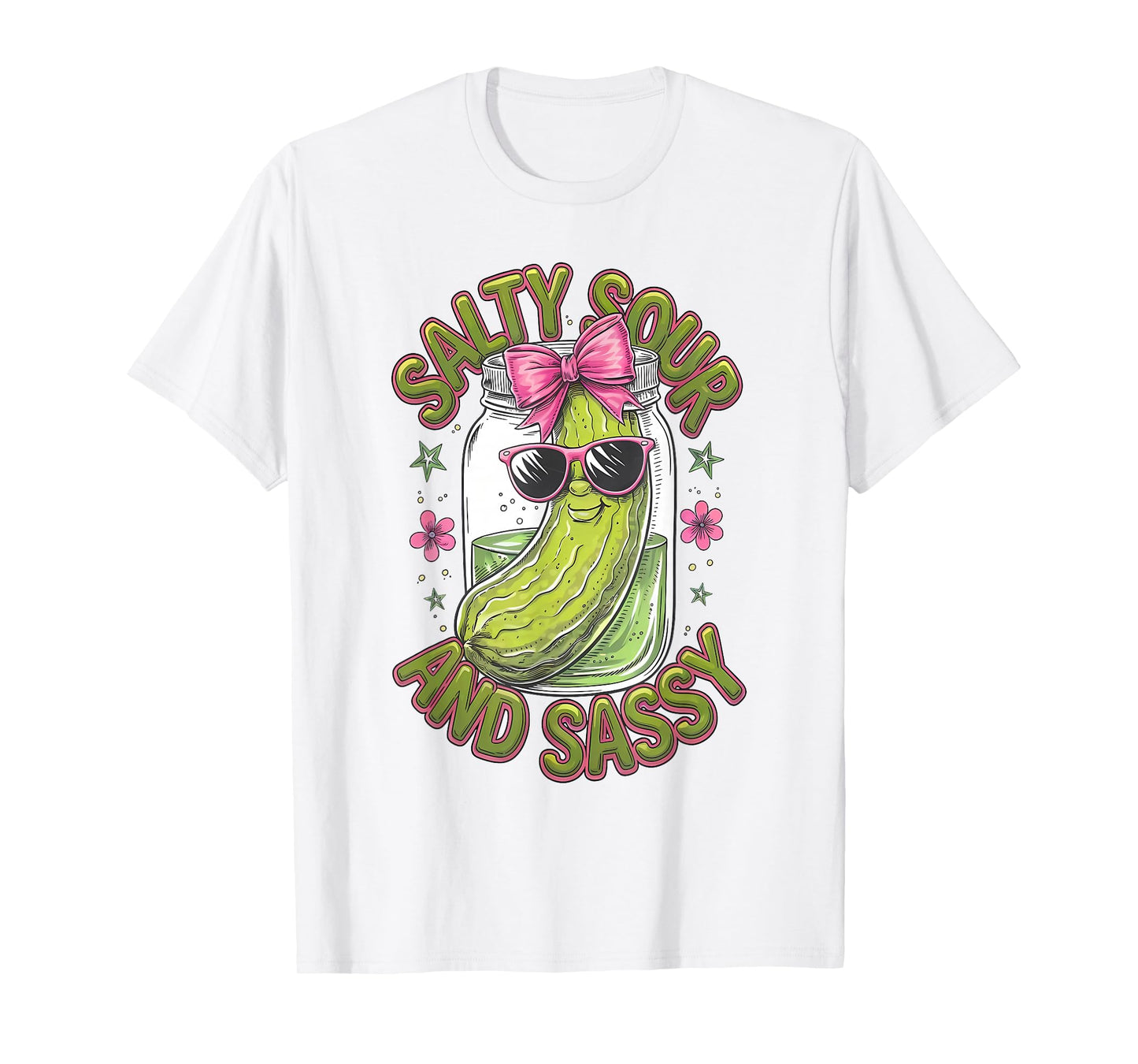Canned Pickle Coquette Bows With Cute Pickle Jar Girl Women T-Shirt
