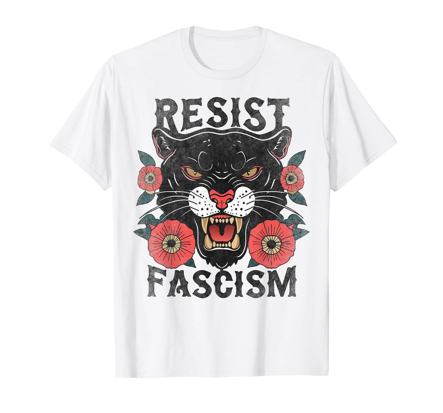 Resist Fascism Tiger Anti-Trump Social Justice Feminist T-Shirt