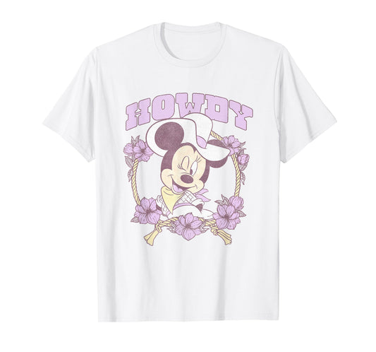 Disney Minnie Mouse Cute Cowgirl Minnie Vintage Big Logo T-Shirt
