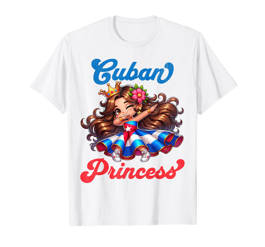 Cuban Princess Cuba Butterflies Dabbing for girls & kids T-Shirt