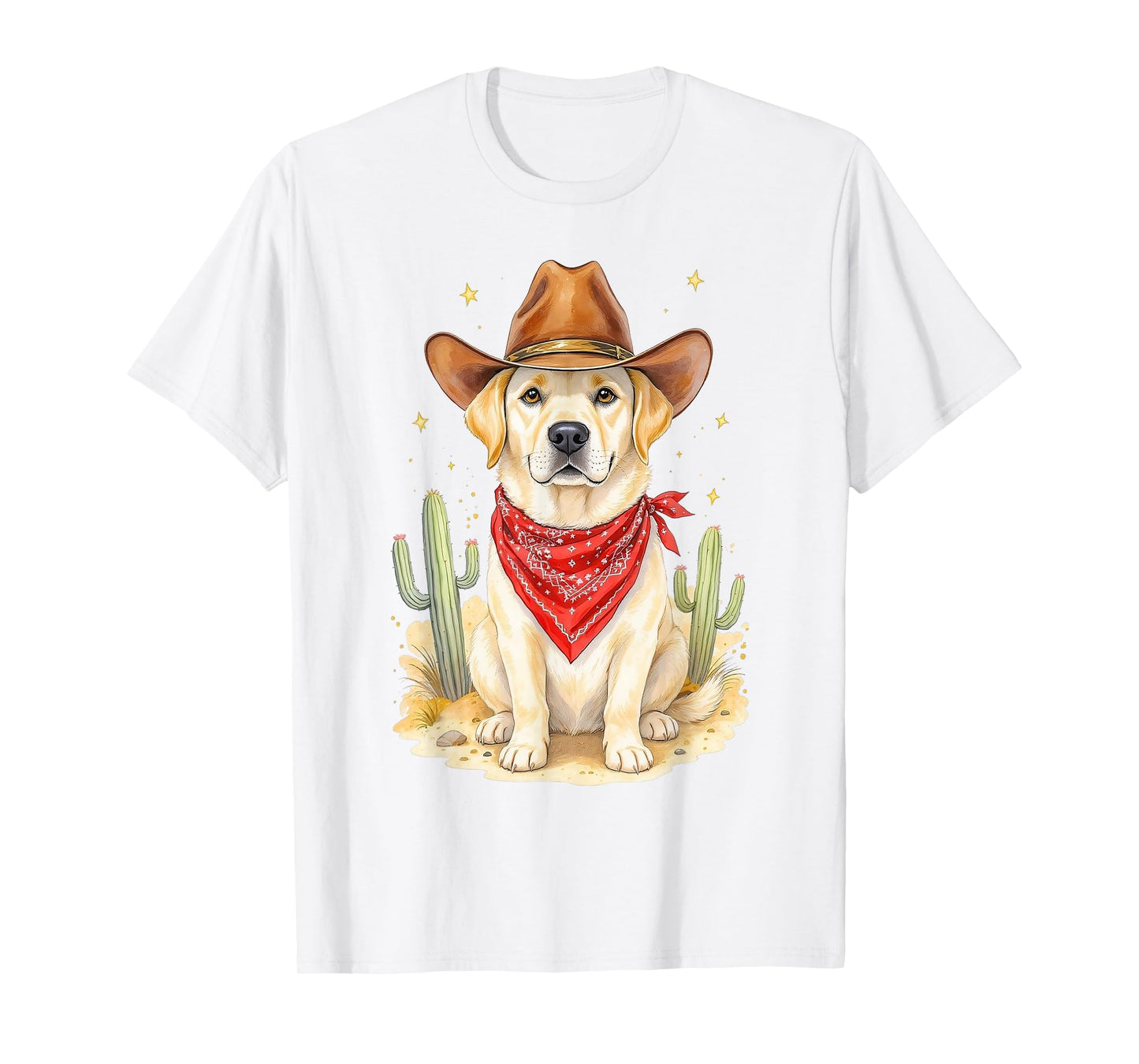 Labrador Retriever Cowboy Dog Western LLabrador Cowboy Hat T-Shirt