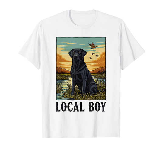 Local Hunting Boy Dog Retro Southern Country Pride Vintage T-Shirt