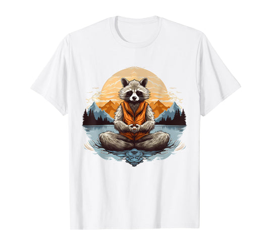 Racoon Meditation Yoga T-Shirt