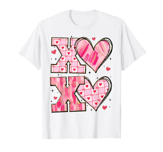 Valentine XOXO Cute Pink Heart Coquette Girl Women Kid T-Shirt