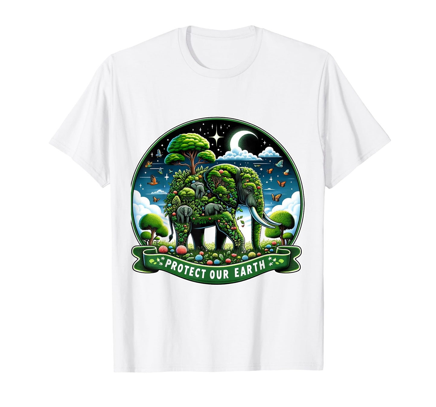 Earth Day 2024 Green Shirt Save Our Planet Elephants Lovers T-Shirt