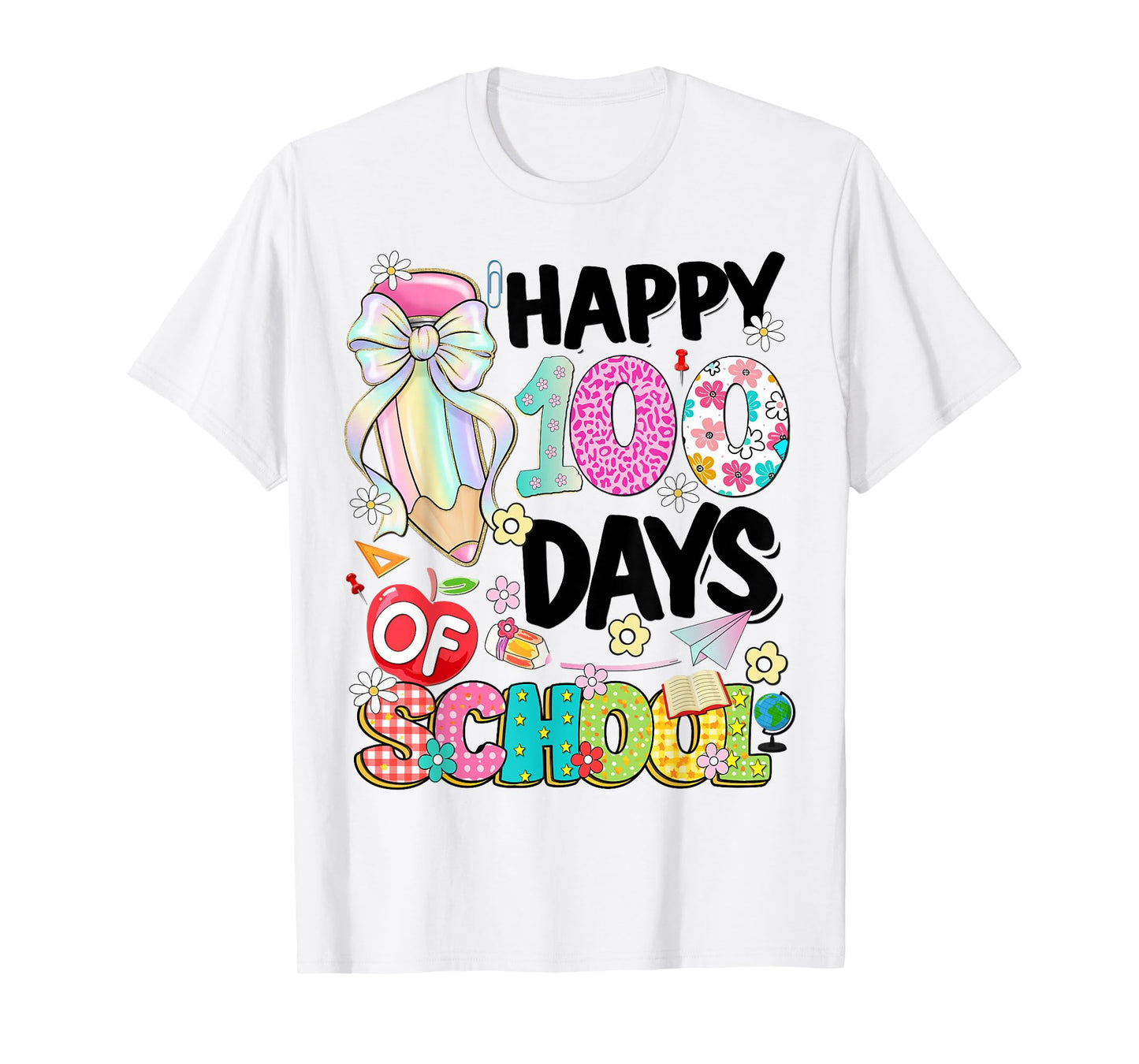 100th Day of School Kids Girls 100 Days Smarter Teachers T-Shirt