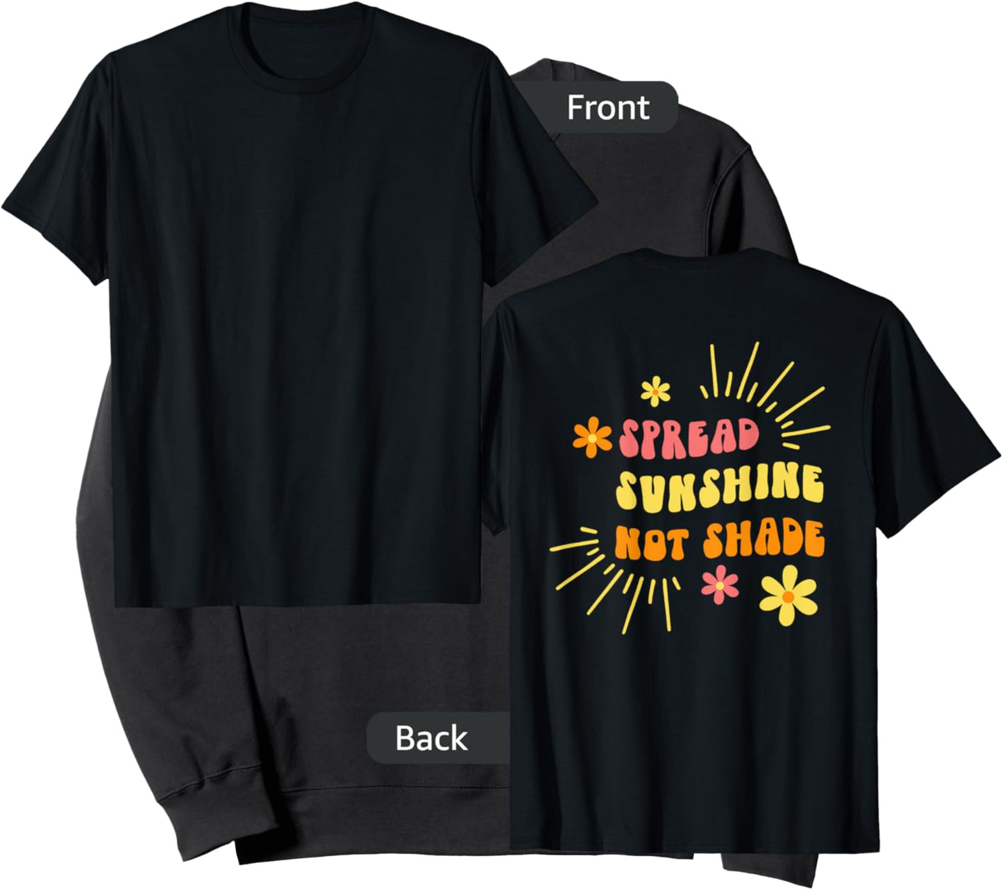 Spread Sunshine Not Shade - Kindness Self Care & Love Retro Women Sweatshirt - Sweatshirt | Black