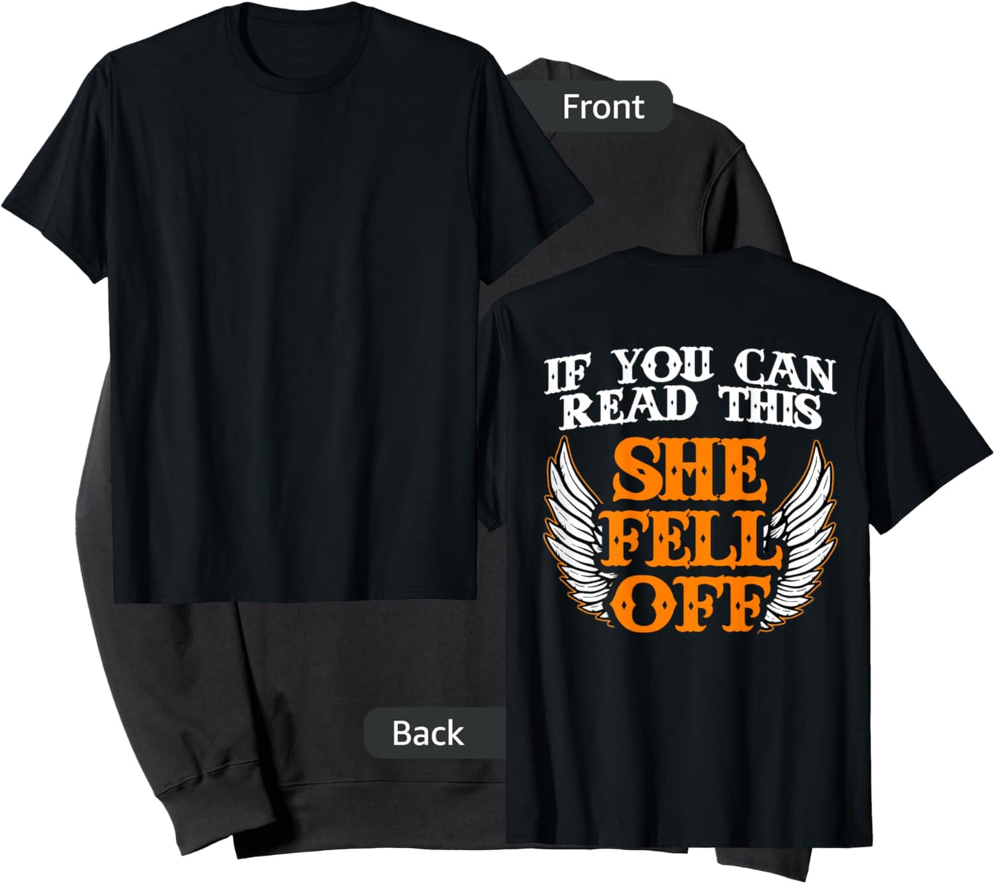 If You Can Read This She Fell Off Biker - Motorcycle Riders Sweatshirt - Sweatshirt | Black