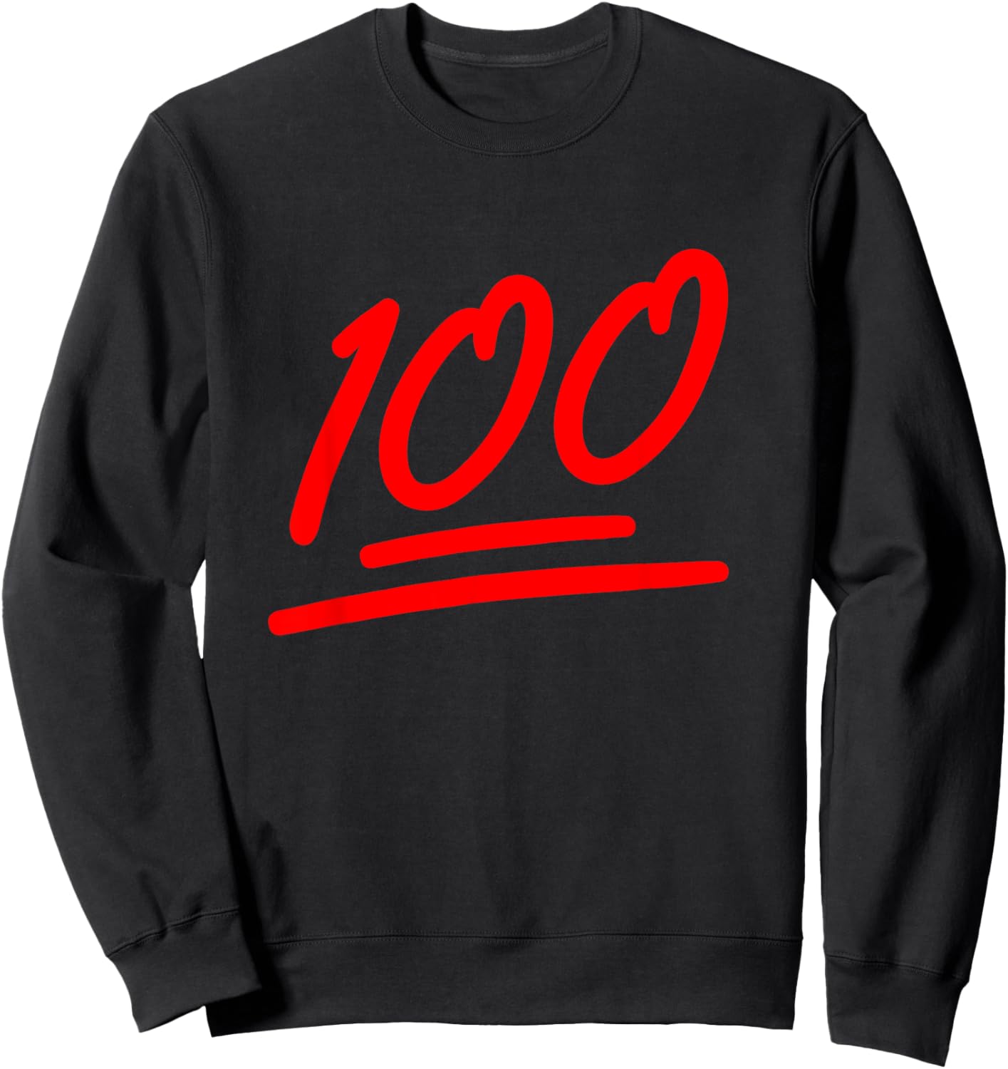 100 Emote Funny 100 Emoticon Art Cool Fun 100 Days of School Sweatshirt - Sweatshirt | Black