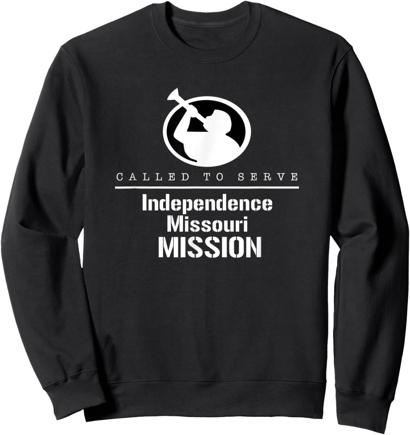 Called To Serve Angel Moroni Independence Missouri Mission Sweatshirt - Sweatshirt | Black