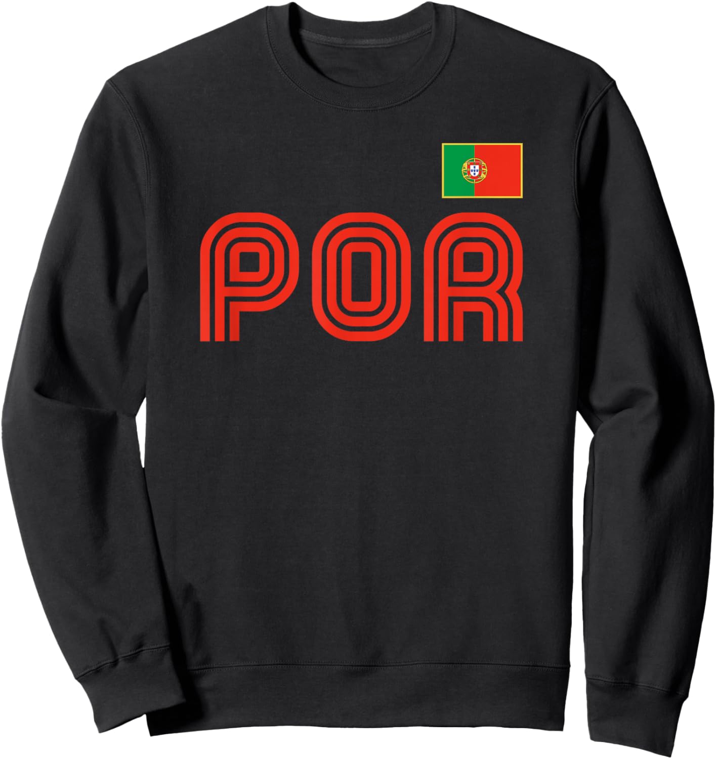 Portugal Flag Retro International Country Portuguese Pride Sweatshirt - Sweatshirt | Black