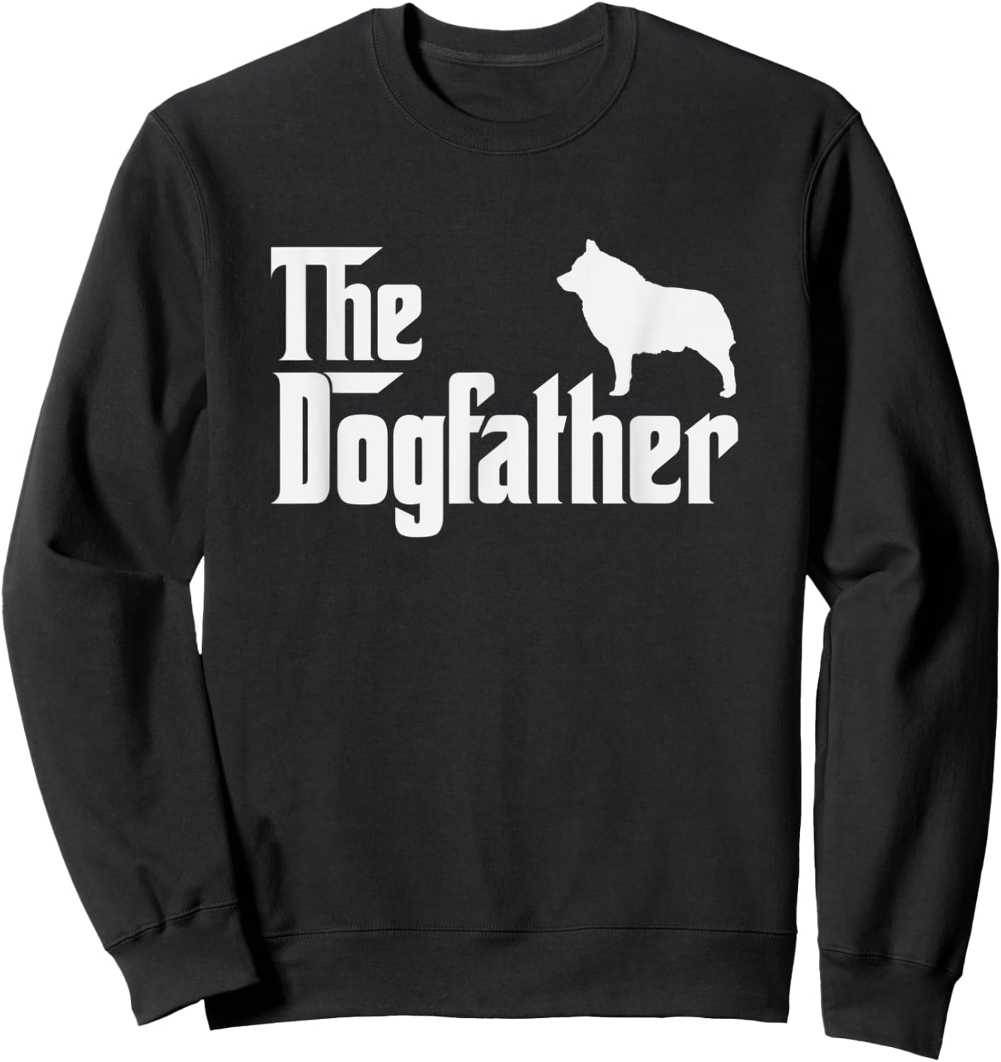 schipperke DogFather Funny Dog Dad Women Kids Sweatshirt - Sweatshirt | Black