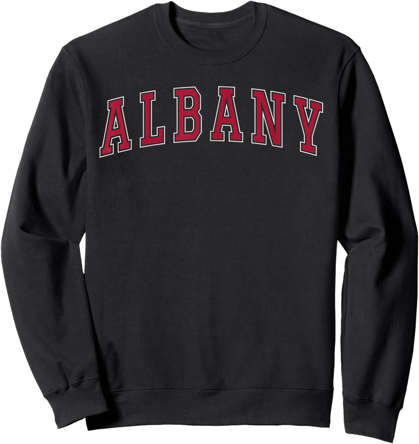 Albany Georgia Souvenir Sport College Style Text Sweatshirt - Sweatshirt | Black