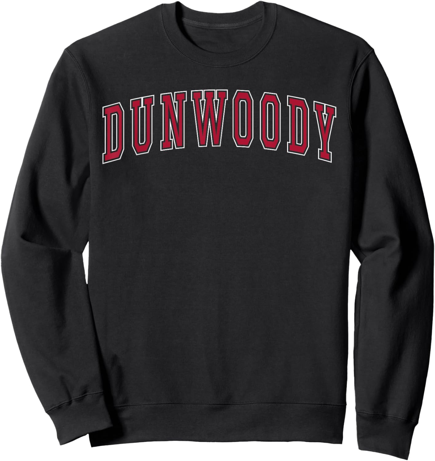 Dunwoody Georgia Souvenir Sport College Style Text Sweatshirt - Sweatshirt | Black