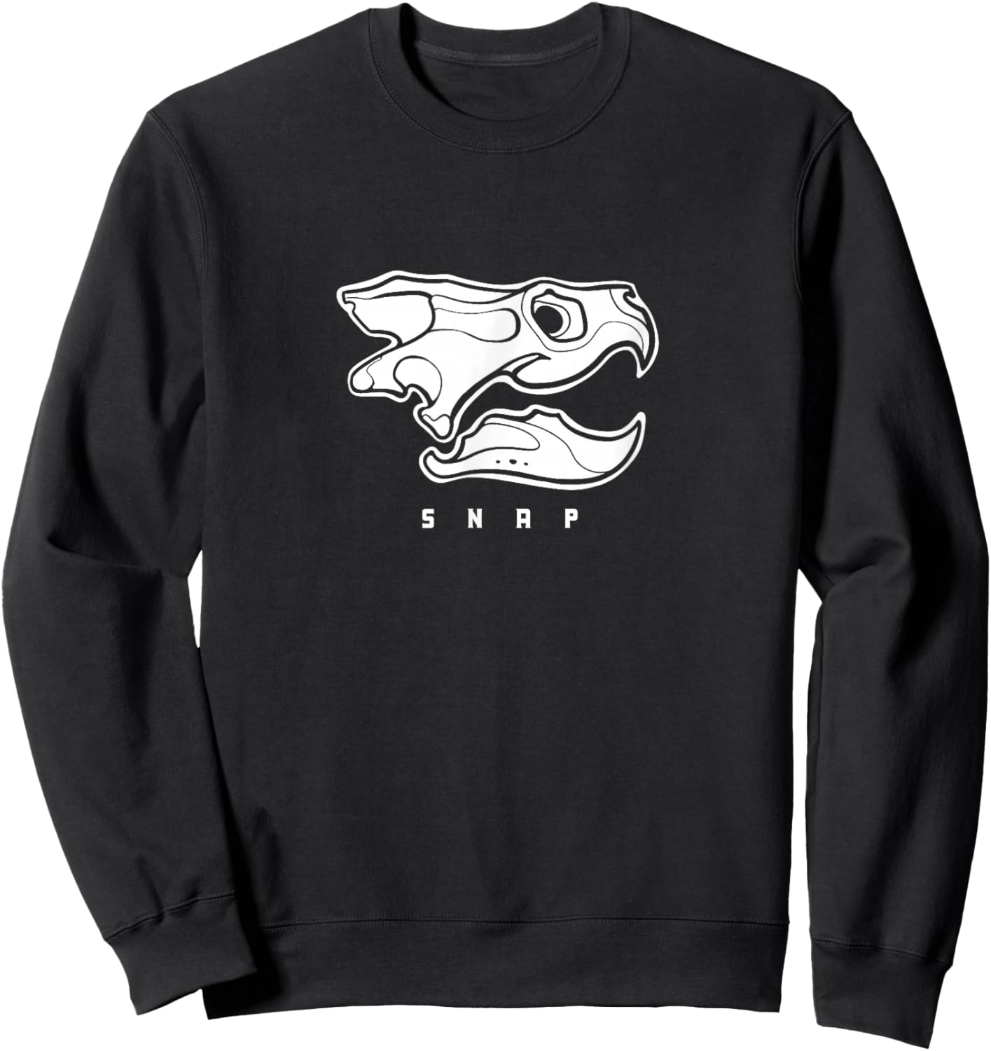 Common snapping turtle skull, side view. For reptiles lovers Sweatshirt - Sweatshirt | Black