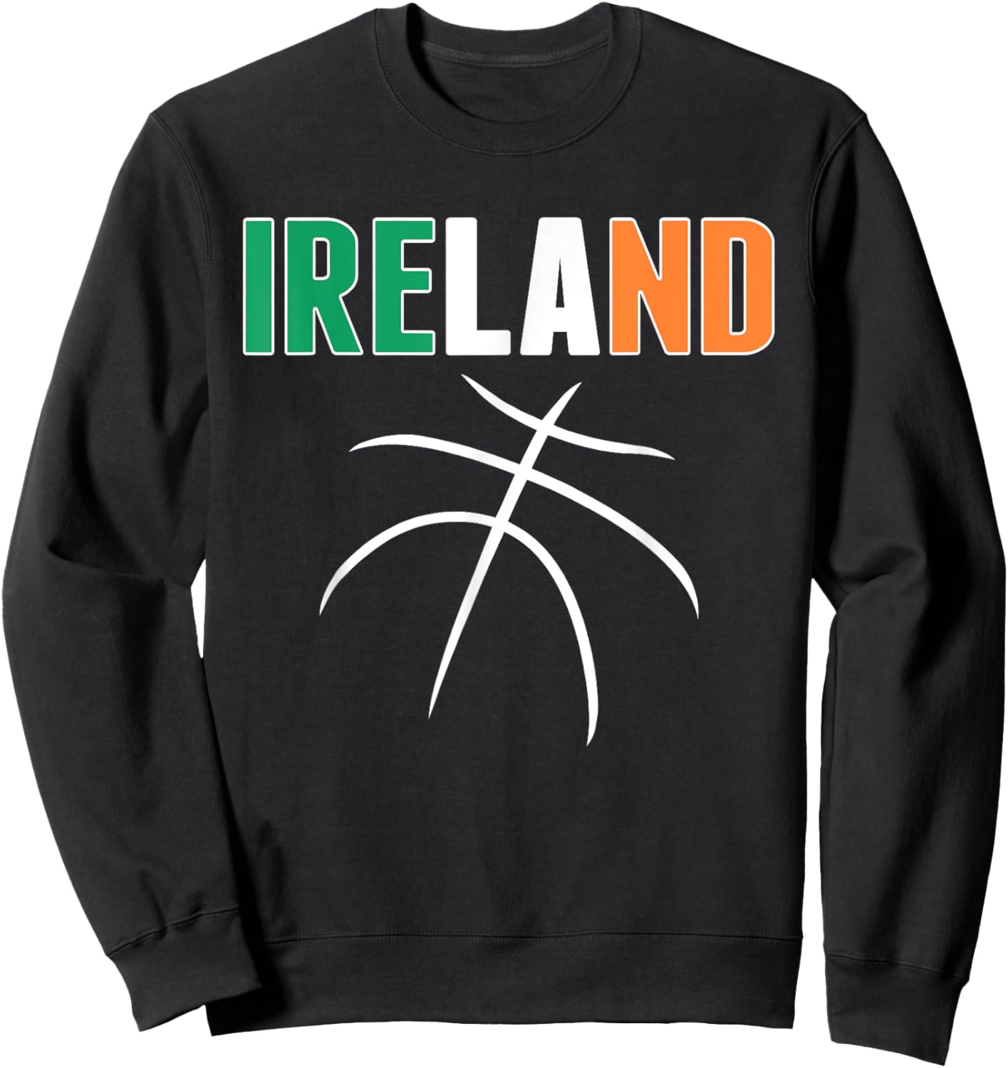 Ireland Basketball Lovers Jersey - Irish Flag Summer Sports Men Women Kids Sweatshirt - Sweatshirt | Black