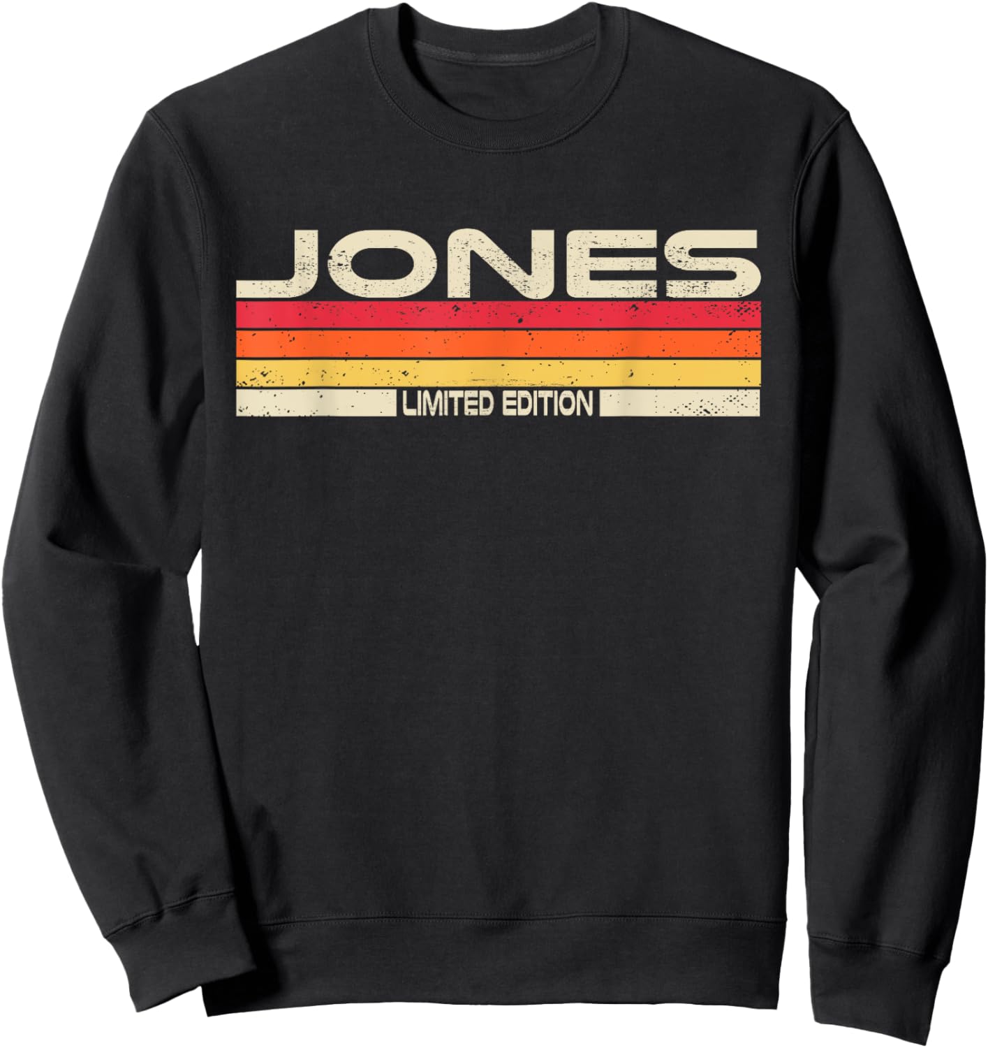 Jones Surname Birthday Family Reunion 80s 90s Sunset Sweatshirt - Sweatshirt | Black