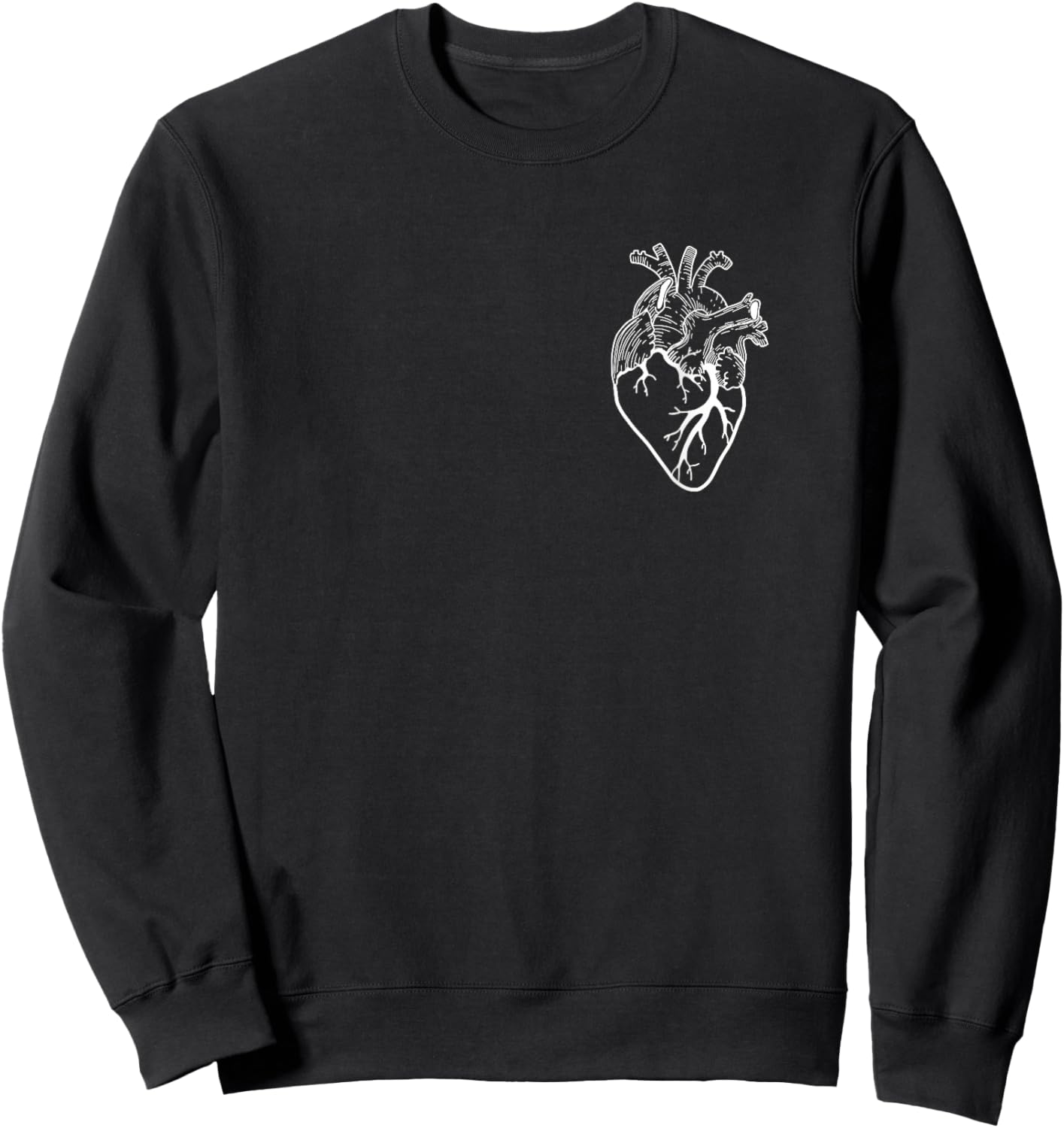 Anatomical Heart Cardiac Nurse Sweatshirt - Sweatshirt | Black