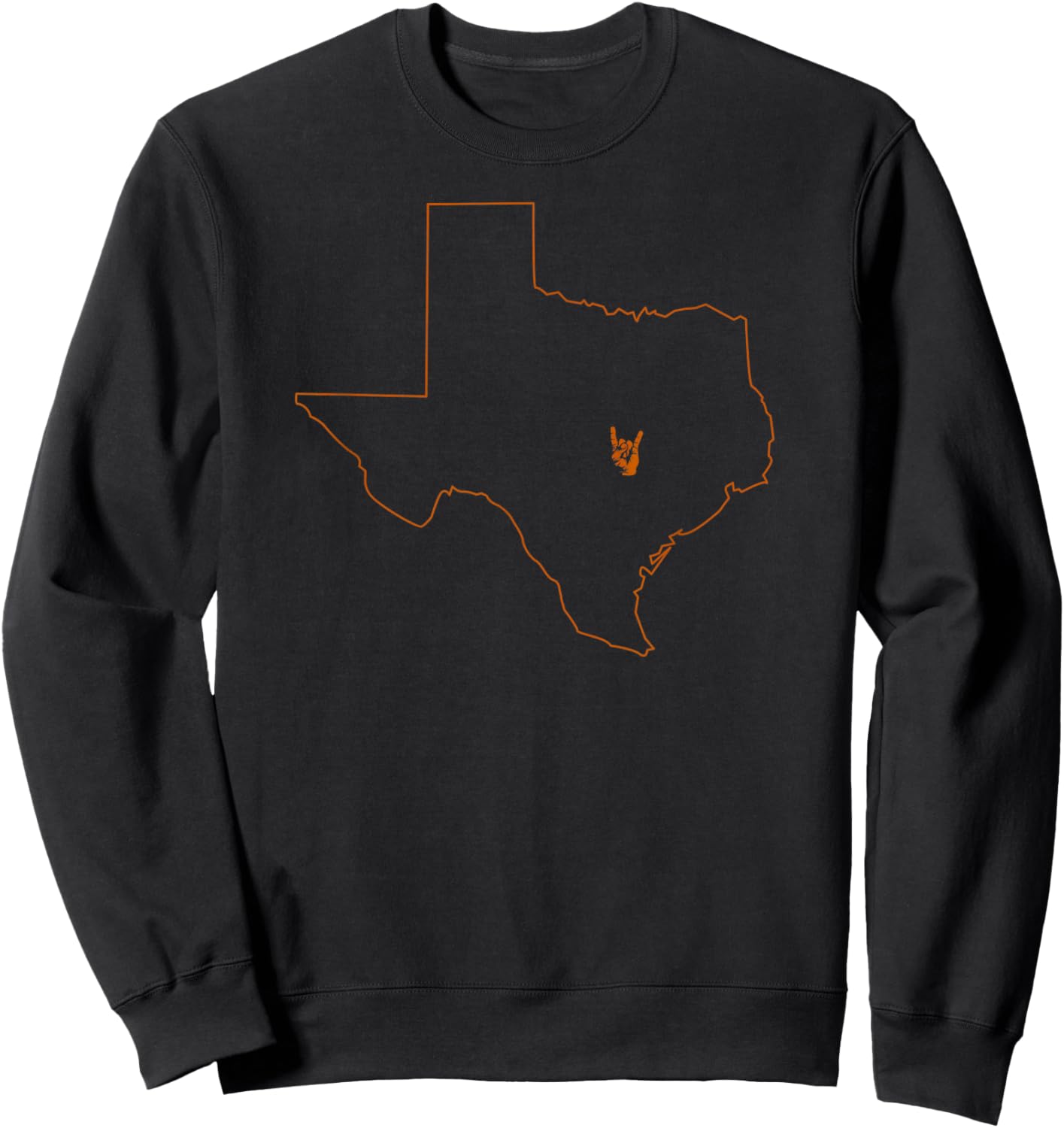Texas Pride Hook Em Minimal Austin Men's, Women Sweatshirt - Sweatshirt | Black