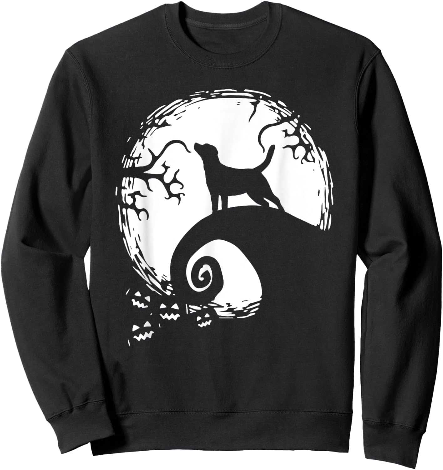 Labrador Retriever And Moon Halloween Sweatshirt - Sweatshirt | Black