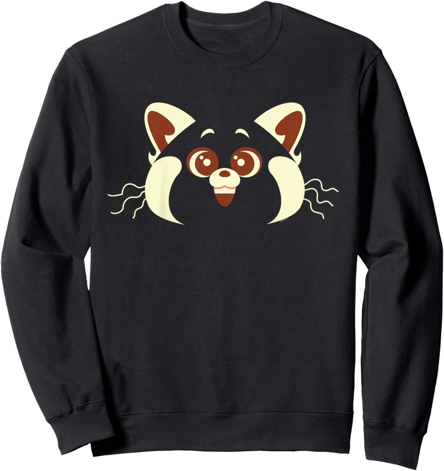 Kids Disney Pixar Turning Red Panda Mei Face Sweatshirt - Sweatshirt | Black
