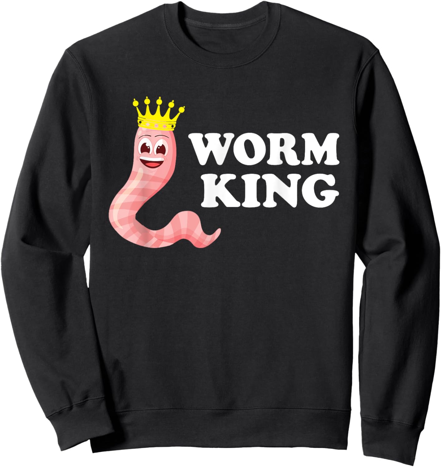 Worm Farmer King Worm Farming Red Wiggler Worm Compost Sweatshirt - Sweatshirt | Black