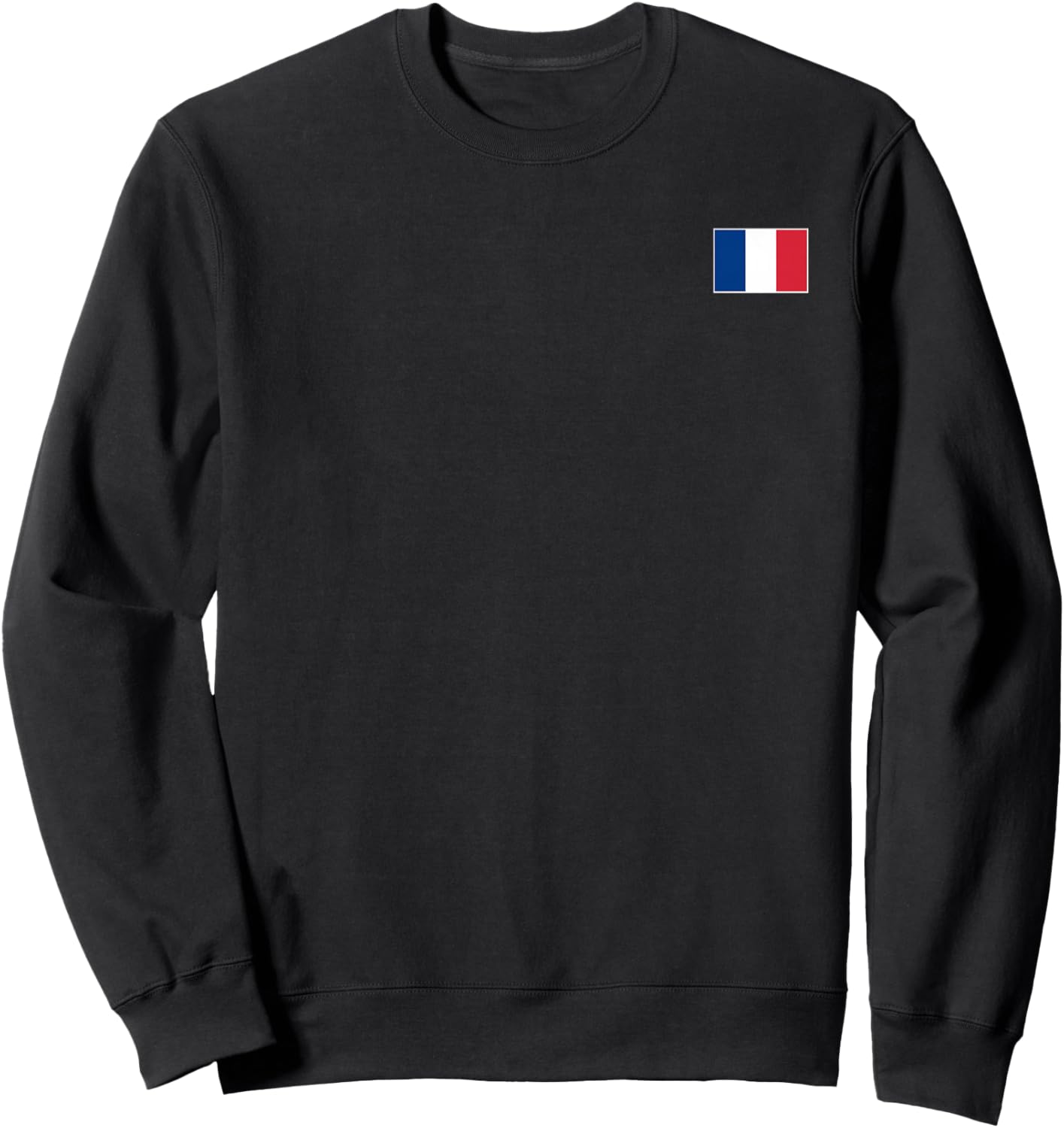 France T Shirt Women Men Kids Left Chest French Flag Sweatshirt - Sweatshirt | Black