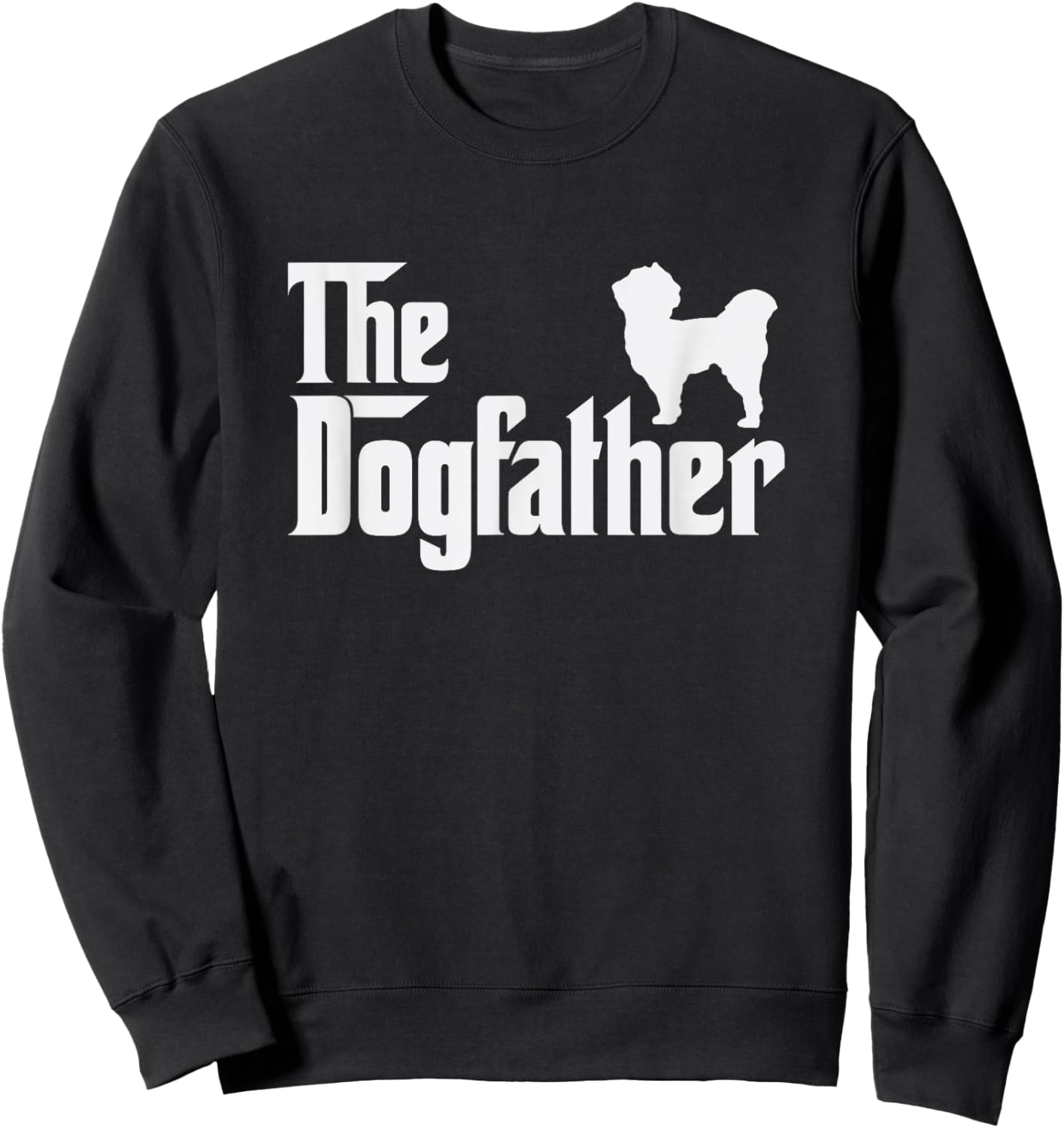 maltese shih tzu DogFather Funny Dog Dad Sweatshirt - Sweatshirt | Black