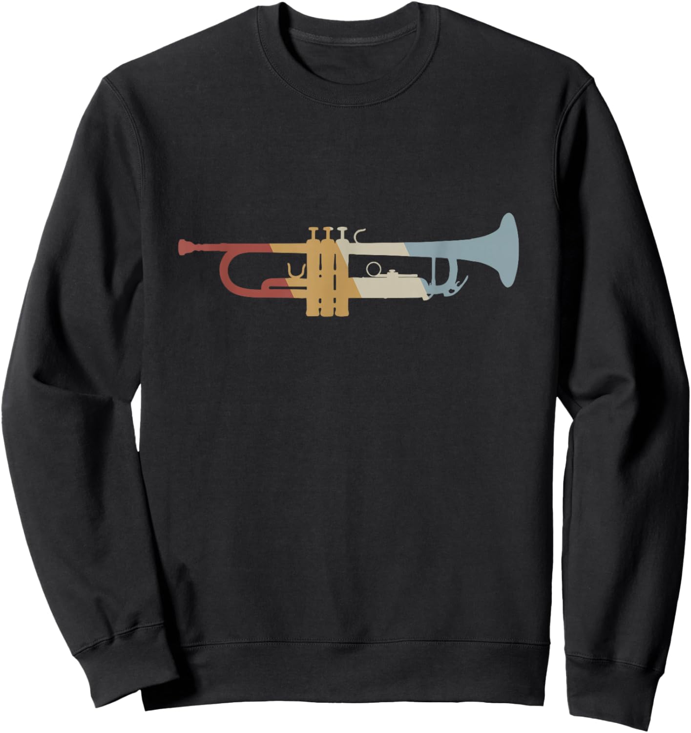 Trumpet Retro Style Vintage Sweatshirt - Sweatshirt | Black
