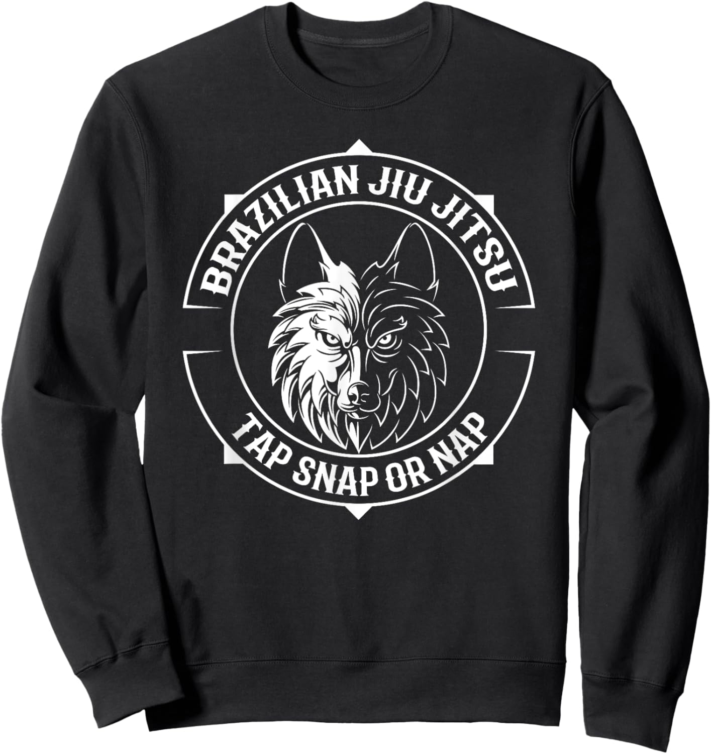 Jiu Jitsu Wolf - Brazilian Jiu Jitsu and BJJ Sweatshirt - Sweatshirt | Black