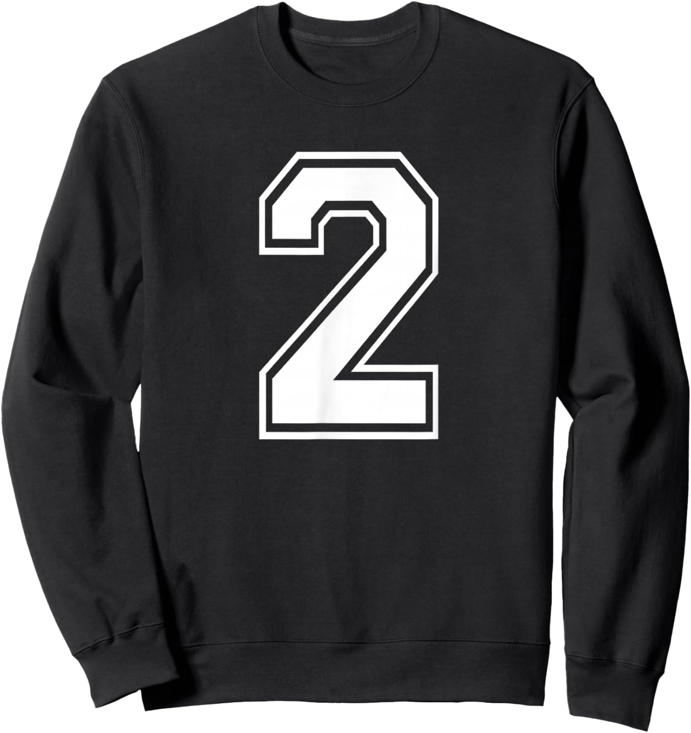 Number Two #2 for Sports Team Birthday Anniversary Event Sweatshirt - Sweatshirt | Black