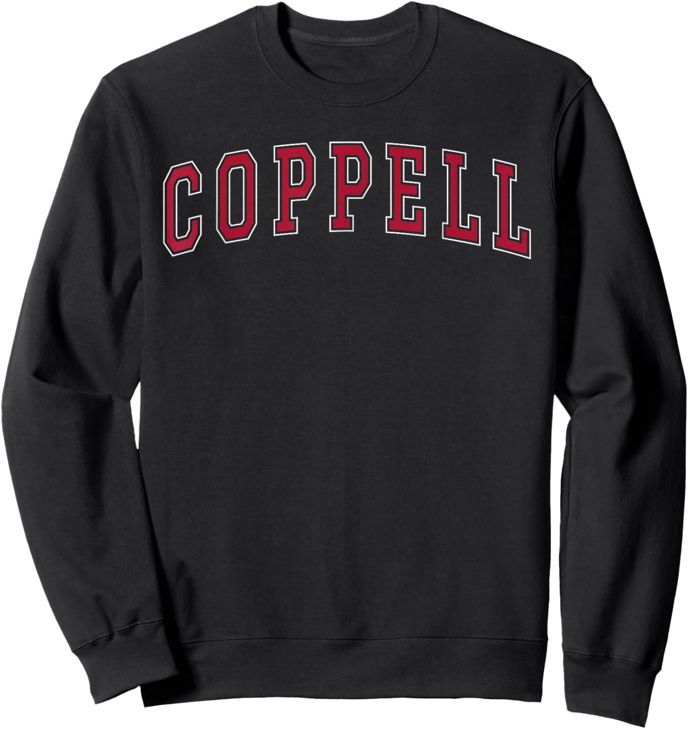 Coppell Texas Souvenir Sport College Style Text Sweatshirt - Sweatshirt | Black