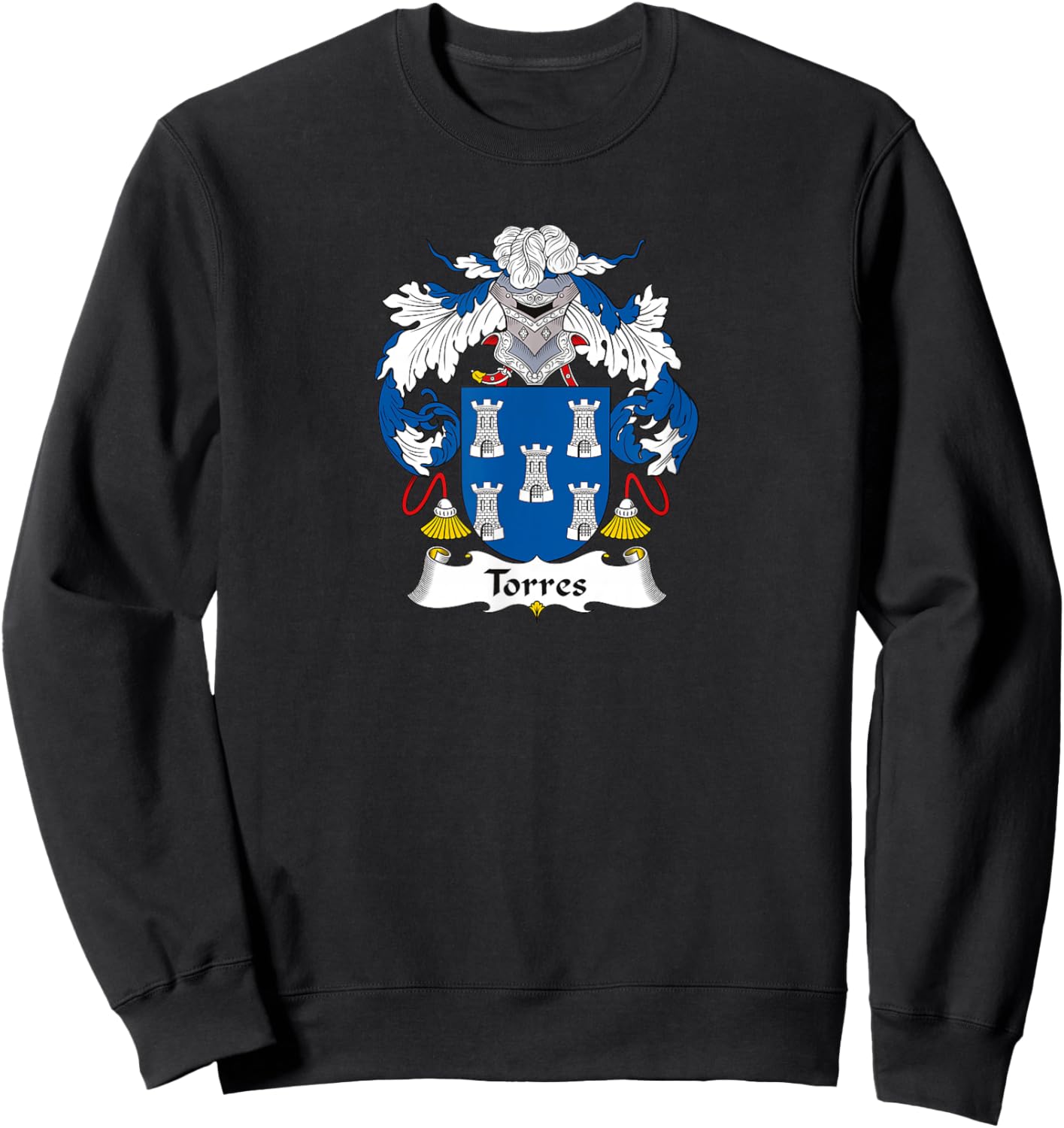 Torres Coat of Arms - Family Crest Sweatshirt - Sweatshirt | Black