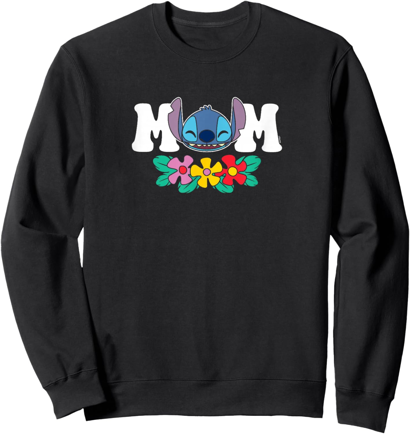 Lilo & Stitch - Mom Floral Flowers Sweatshirt - Sweatshirt | Black