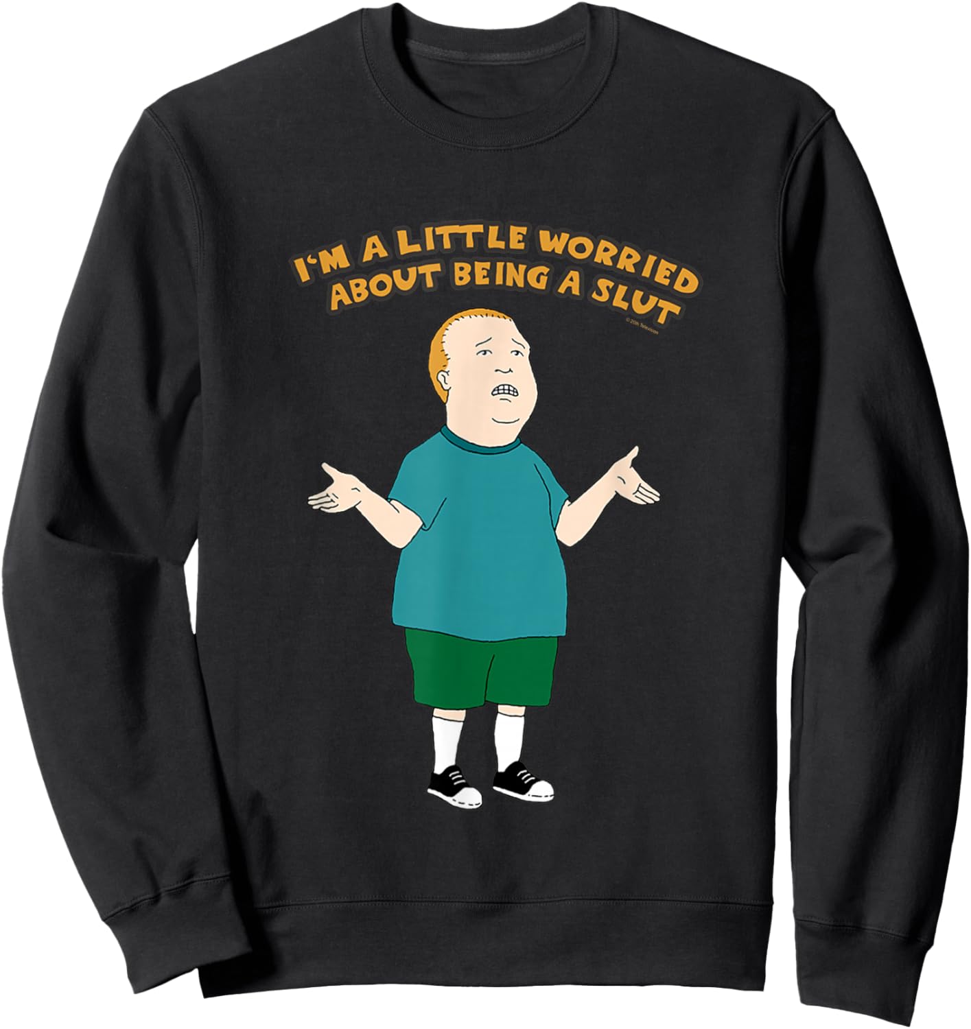 King of The Hill Bobby A Little Worried Sweatshirt - Sweatshirt | Black