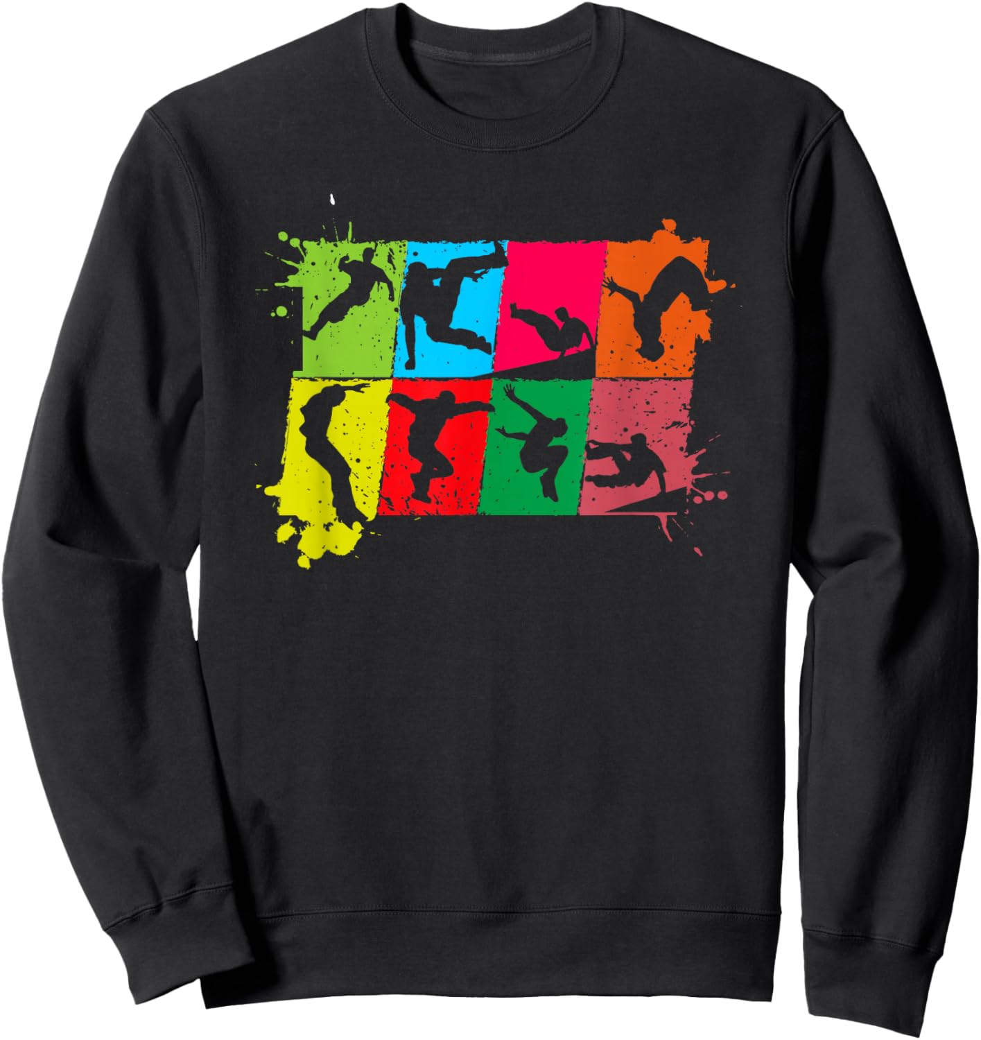 Freerunning Parkour Jump Obstacle Course Parkour Sweatshirt - Sweatshirt | Black