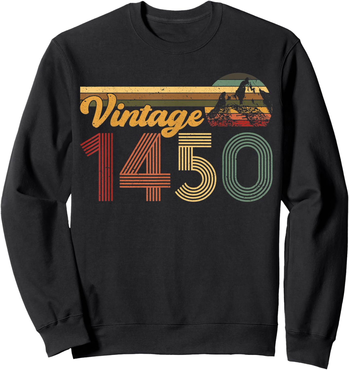 Machu Picchu Peru Inca Retro Vintage Vintage 1450 Sweatshirt - Sweatshirt | Black