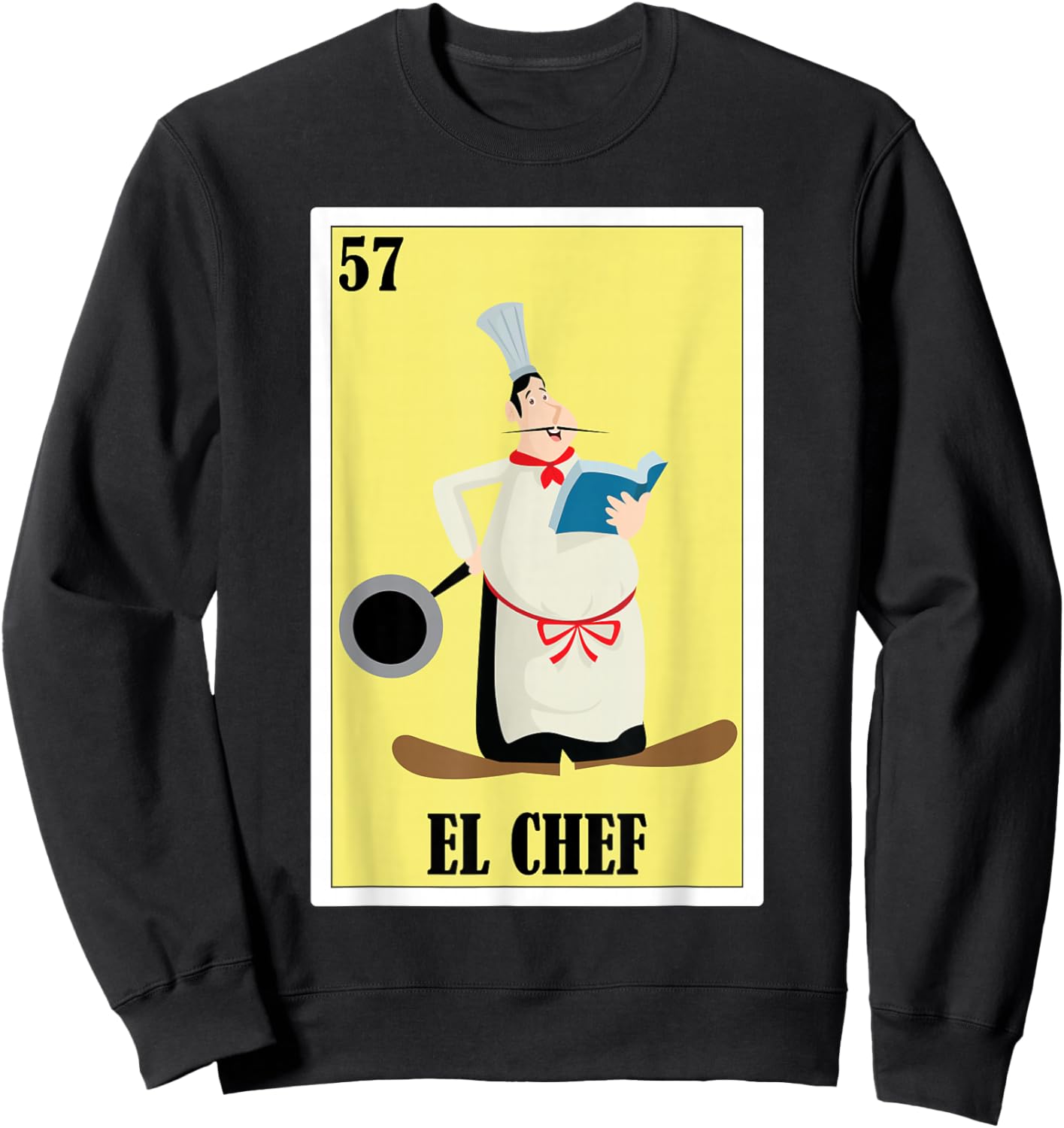 Funny Mexican Design for Chefs - El Chef Sweatshirt - Sweatshirt | Black