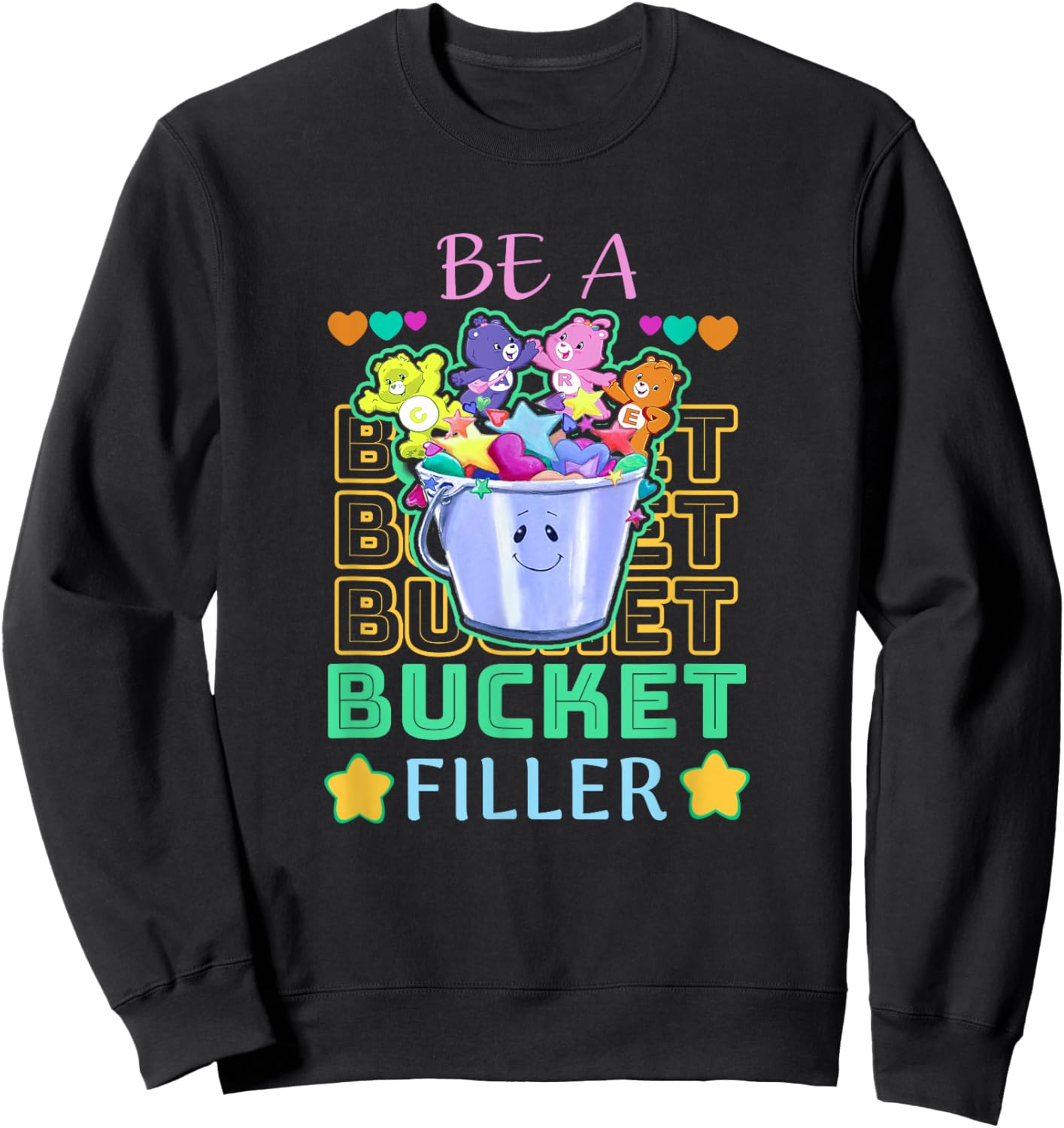 Be A Bucket Filler Teacher Growth Mindset Sweatshirt - Sweatshirt | Black